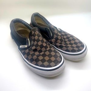 Boys Vans Slip-On Checkerboard Shoe 1.5